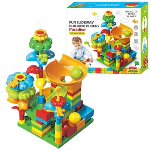 FUN SLIDEWAY BUILDING BLOCKS - Сет со Блокчиња и Топчиња