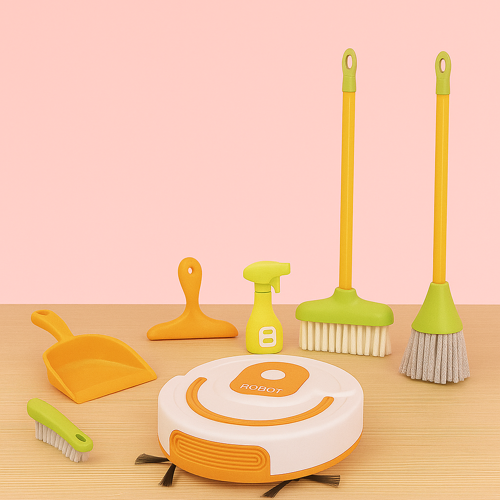 Cleaning Kit 7во1 – Детски Сет за Чистење со Робот Правосмукалка