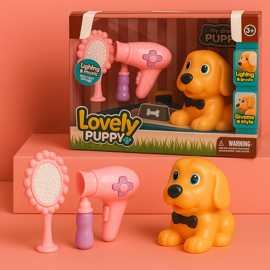 Кученце со Додатоци за Нега – Lovely Puppy Сет за Девојчиња