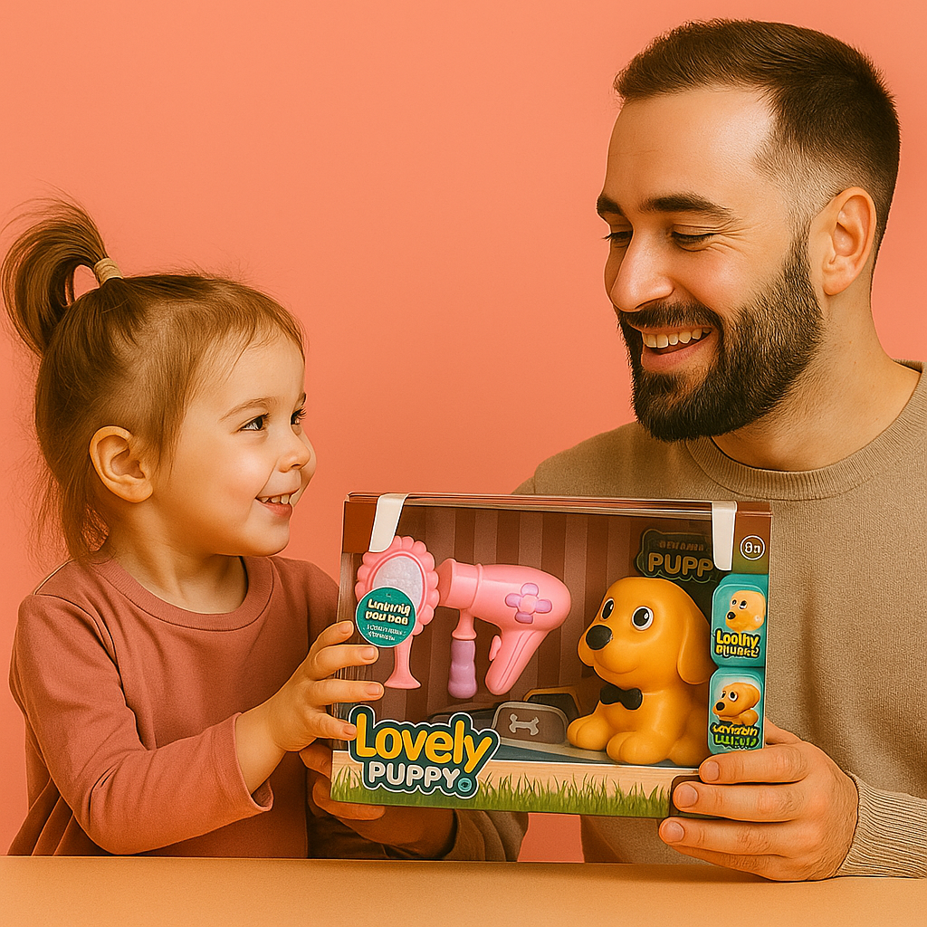Кученце со Додатоци за Нега – Lovely Puppy Сет за Девојчиња