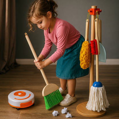 Cleaning Kit 7во1 – Детски Сет за Чистење со Робот Правосмукалка