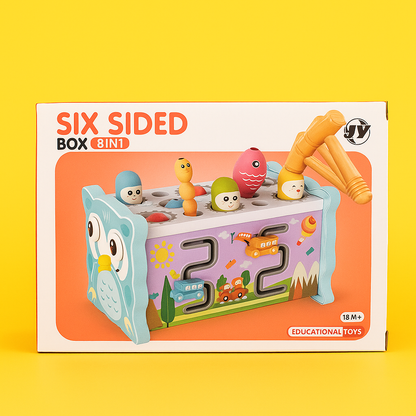 Дрвената Едукативна Кутија 8 во 1 – Six Sided Box