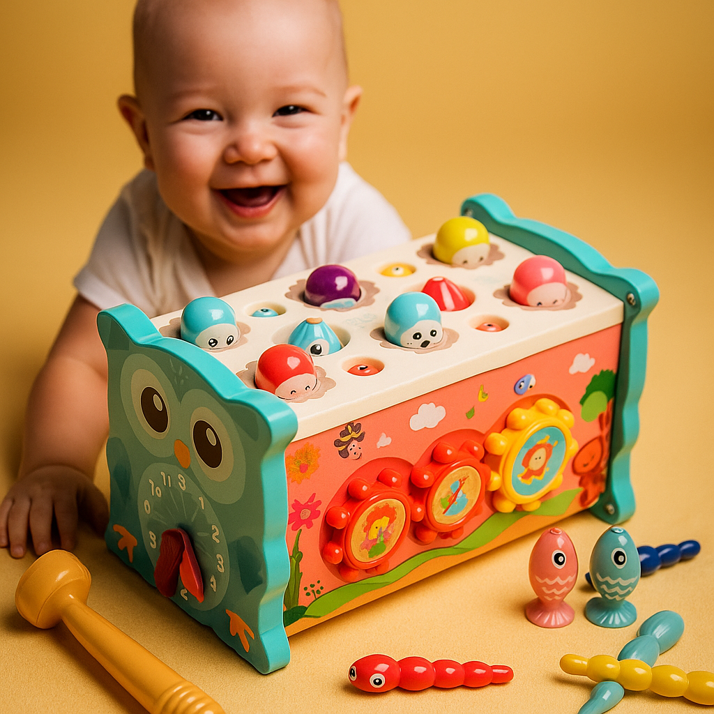 Дрвената Едукативна Кутија 8 во 1 – Six Sided Box